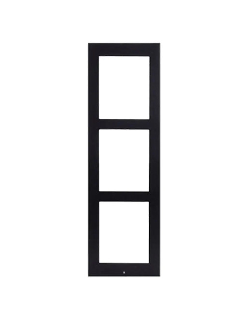 2N wall frame for IP/LTE Verso 3-Module pushbutton panels Black 9155023B