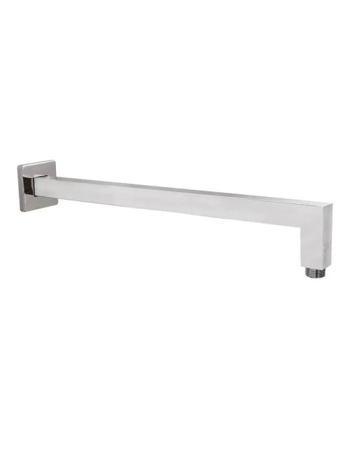 Brazo de ducha cuadrado de pared 35 cm cromado