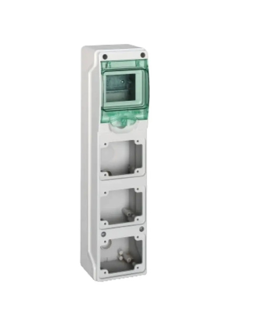 Schneider Industriepanel 4 Module für 3 Einbausteckdosen 10362