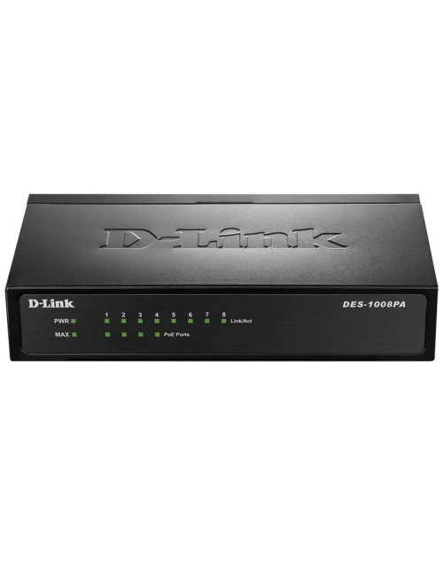 Commutateur D-Link 8 ports 10/100 4/15W MAX 52W DES-1008PA