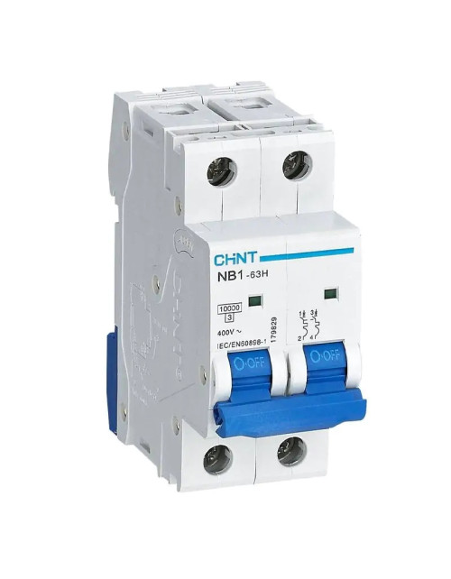 Chint NB1-63H 2P 32A 10kA C Interrupteur magnétothermique 2 modules 179831