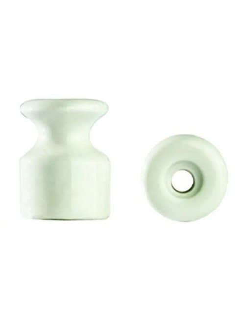 Gambarelli insulator in white porcelain diameter 16mm 01210