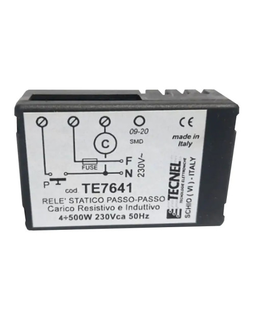 Tecnel step-by-step relay for TE7641 incandescent and halogen lamps