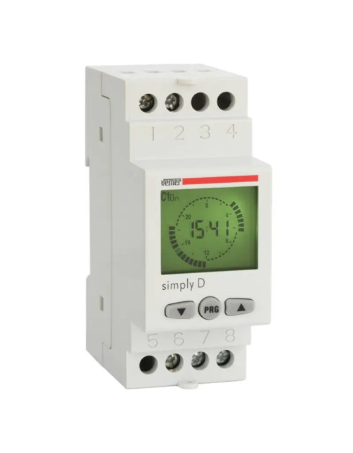 Vemer Simply D digital time switch with VE512000 daily programming