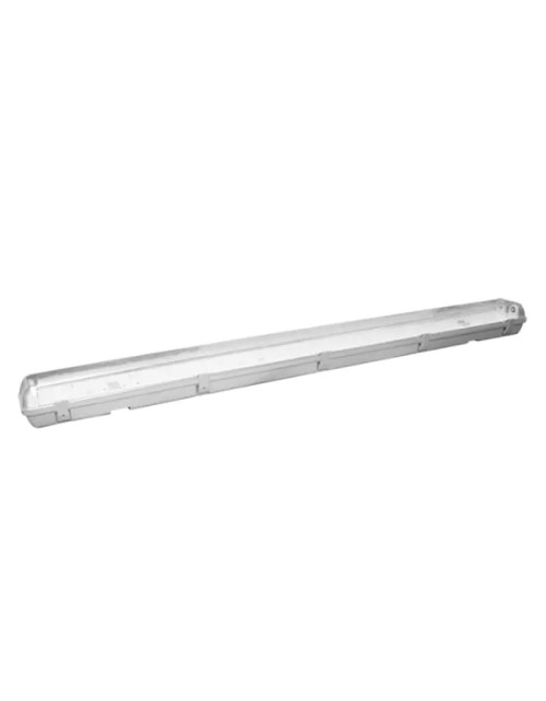 Plafoniera stagna Poliplast vuota per 2 tubi LED T8 120 cm 400755-236