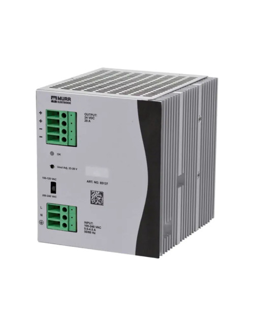 Murr ECO-RAIL-2 24V/20ADC single-phase power supply 85137