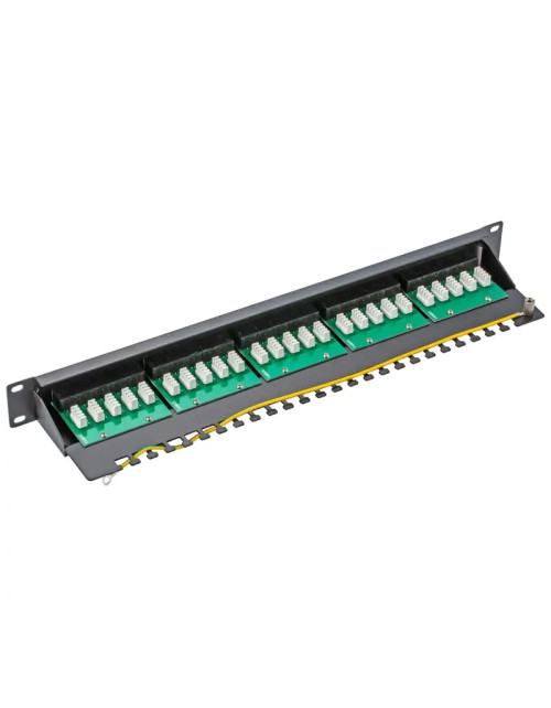 Artículo patch panel telefónico 25 tomas RJ45 CAT.3 Negro 40120