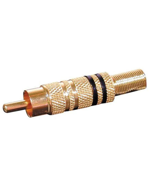 Conector RCA Melchioni rojo dorado en Metal 433329565