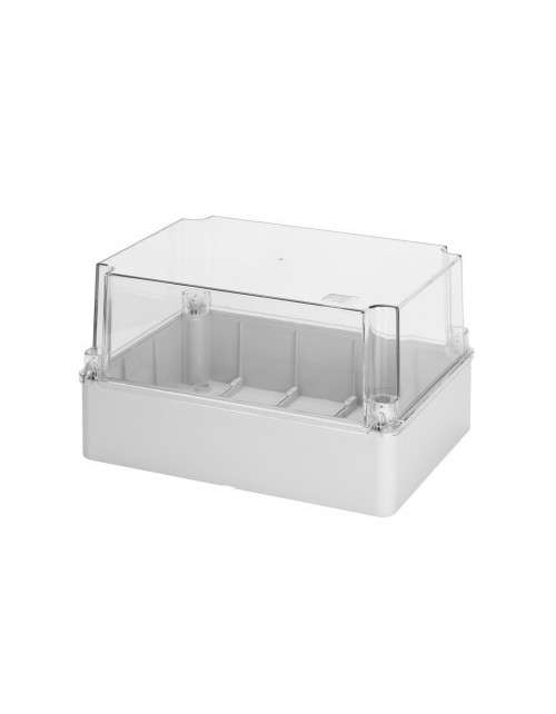 Gewiss GW44440 - boîte de jonction ou pour équipement avec couvercle haut transparent 380x300x180