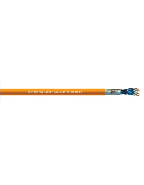 Câble torsadé Elettrotek Kabel GAALSHIP 1X2X0,75 HF 250V orange 11050CGX012M07