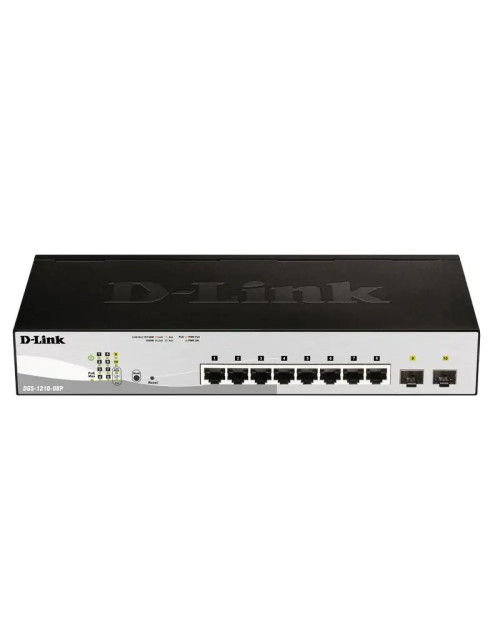 Commutateur D-Link 8 ports 10/100/1K+2SFP SMART DGS-1210-08P