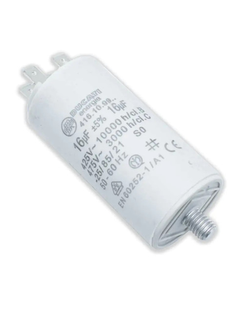 Ducati 450V 16 UF capacitor with double faston shank 416109964.CU