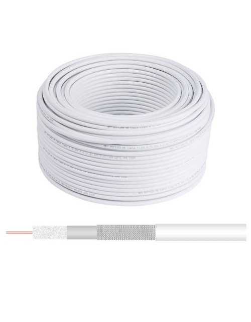 Coaxial TV Sat Cavel cable double shielded D 6.6 mm 100 meters