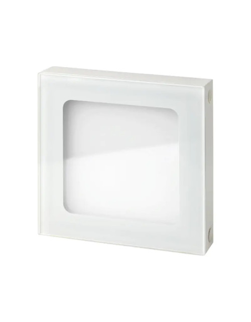 Outdoor LED wall steplight Goccia Stamp Glass 6W 3000K White 5331BI3K