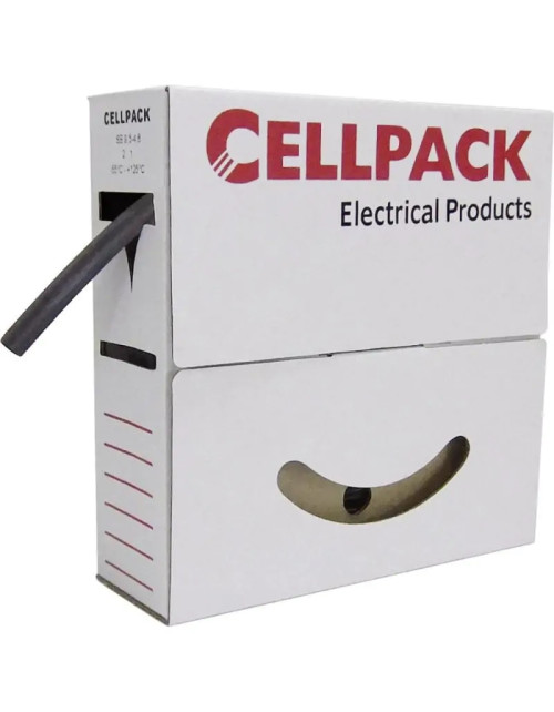 CELLPACK heat shrink tubing in black dispenser 9.5/4.8 127065