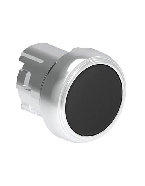 Bouton à impulsion Lovato Platinum 22 mm cannelé noir LPSB102