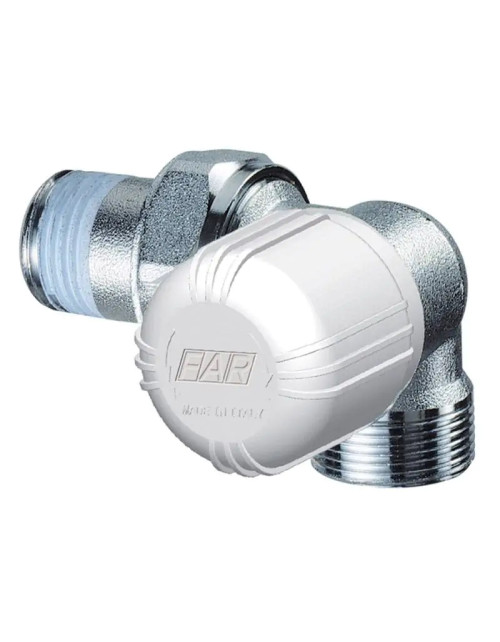 Far left corner thermostatic valve for radiators 1/2 chrome 1616 12