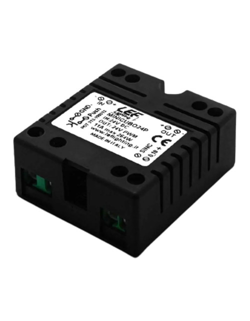 Dimmer para Tira LED Lef 24-48 Vdc mando pulsador y señal 0-10V MINICUBO24P