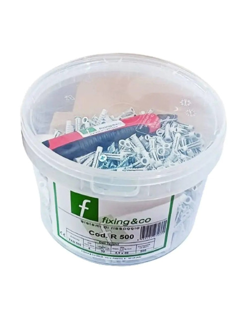 TPS Fixing plugs and screws D 6 mm 500 pcs Free Cutter R500