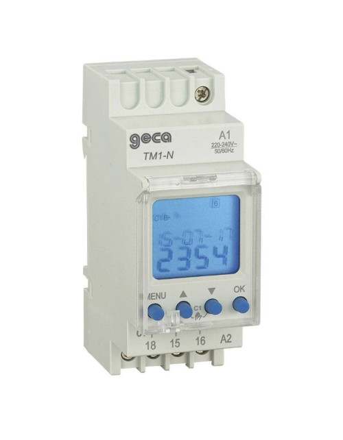 Geca TM1-N 1GG/7GG digitale Zeitschaltuhr 2 DIN-Module 32002736