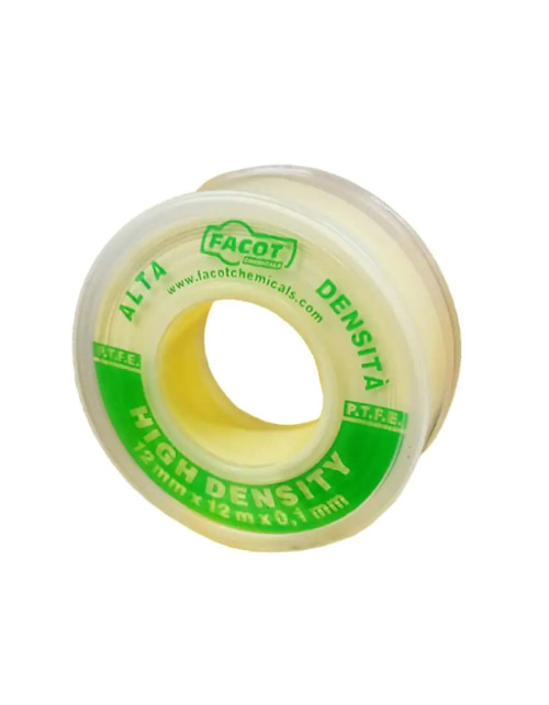 Cinta Teflón PTFE Facot h12mm x x12 metros TEFHD1212F