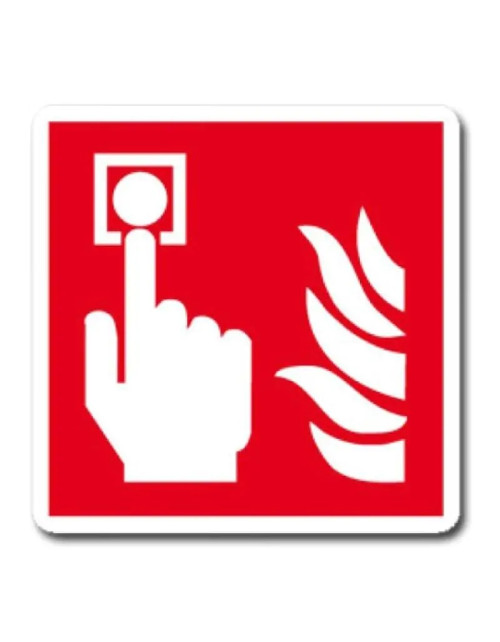 Italweber fire alarm sign 120mm side in aluminum F005-1604-A