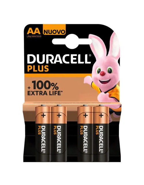 Batteria Stilo Duracell MN1500 AA 1,5V Blister da 4 pezzi 302405000