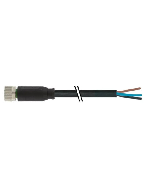 Conector Murr M8 hembra 0° con cable 3P 4A 1,5 kV 5m 7000080416100500