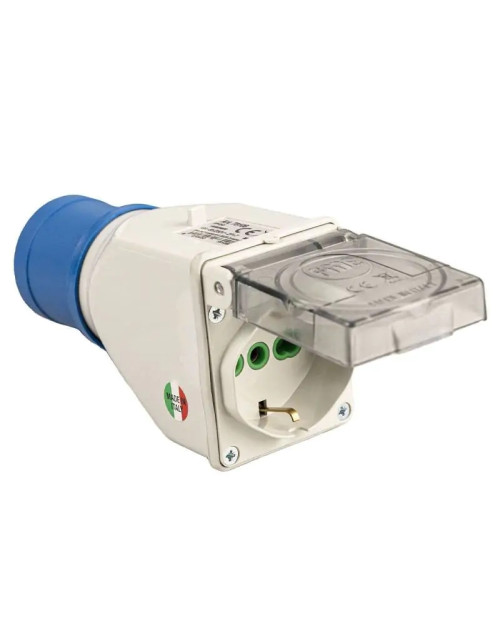 Adaptateur de prise industriel Fanton en deux étapes 230V IP44 73108