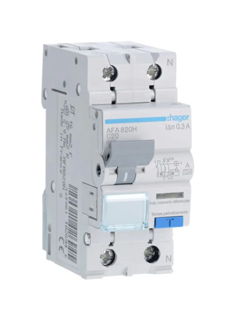 Hager 1P+N 300MA 20A AFA820H residual current circuit breaker