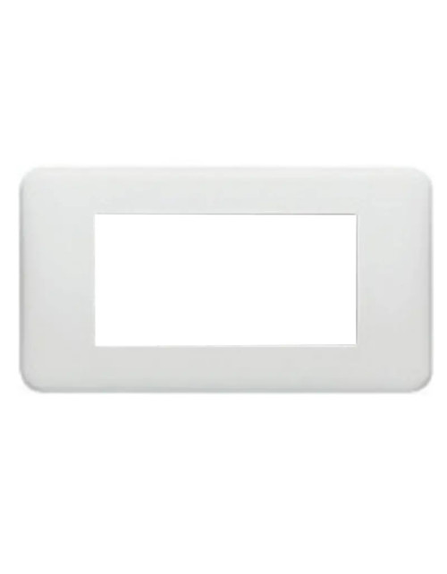 Placa blanca Legrand serie Cross 4 plazas 680544