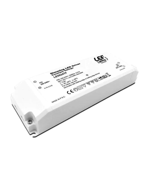 Alimentatore per strip LED LEF 50W 24VDC dimmerabili a Taglio di Fase IP20 LE5024TF