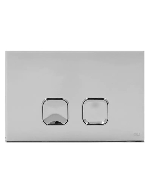 Placca di comando Oli Plain Dual doppio tasto Cromo lucido OL0070827