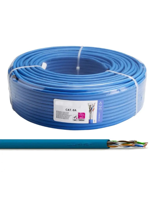 Câble de données U/UTP Cat 6 AWG 24 bleu écheveau 100 mètres BNUU6SL-E EP100