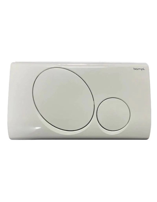 WC flush plate for Bampi built-in cisterns 2 buttons white CPLAC2TN