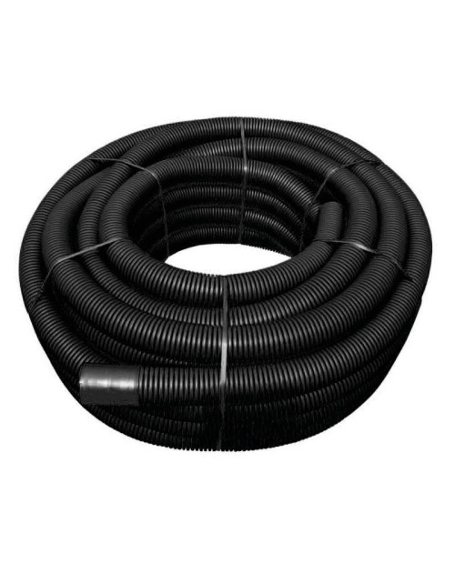 Tube ondulé noir avec tire-fil diamètre 40 mm B10333