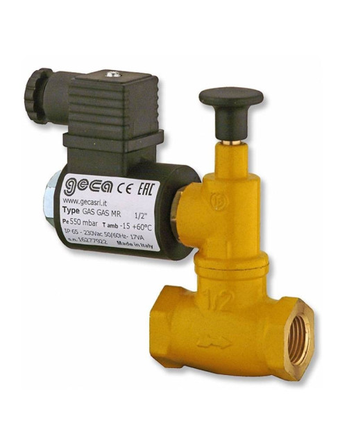 Electroválvula Geca Gas Gas 1/2" 550MBA NA 230V 36700450