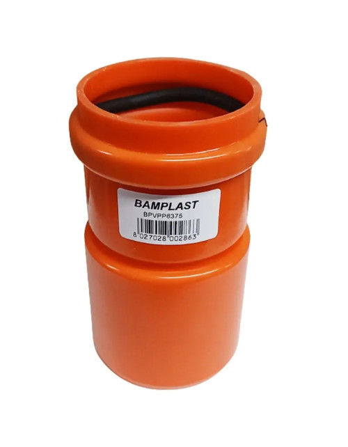 Racor de PVC Bampi con junta Diámetro F 63/M 75 mm BPVPP6375