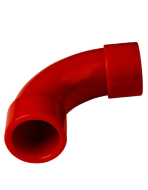 Coude à 90° en ABS rouge Notifier FAA-E25-90R