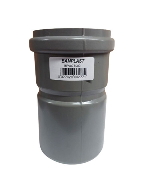 Racor de PVC Bampi con junta Diámetro F 75/M 80 mm BPV075080