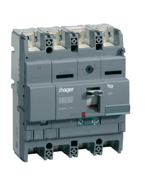 Hager 4P 250A 40KA X250 HNB251H interrupteur de déclenchement thermomagnétique