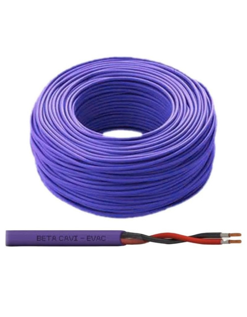 Câble résistant au feu Beta Cavi 2x2,5 mm2 gaine LSZH Violet 500m