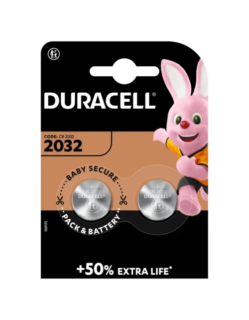 Batteria Litio Duracell DL2025 3V per orologi Blister 2 pezzi 302604200