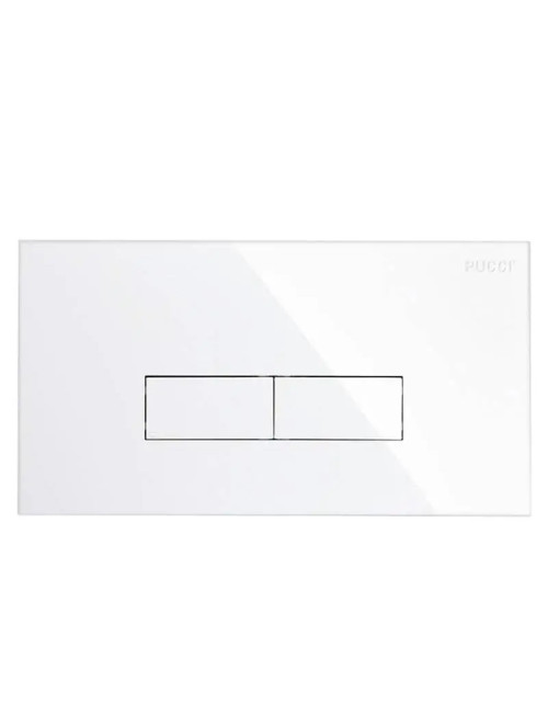 Pucci Eco Slim placa de control 2 botones 34x18cm blanco 80179560