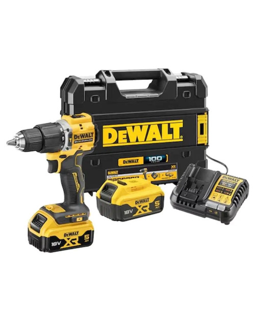 Trapano avvitatore con percussione Dewalt 18V XR DCD100YP2T-QW