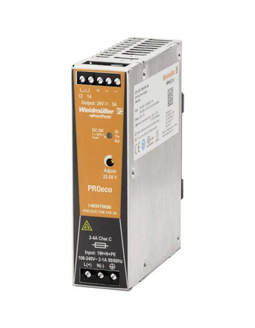 Alimentatore elettrico Weidmuller switching PRO ECO 72W 24V 1469470000