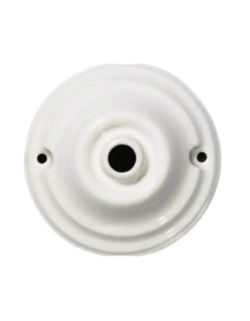 Gambarelli rosette in smooth porcelain diameter 80mm 01600