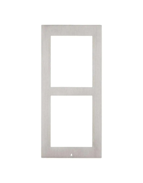 Marco de pared 2N para placas de pulsadores IP/LTE Verso de 2 módulos Níquel 9155022