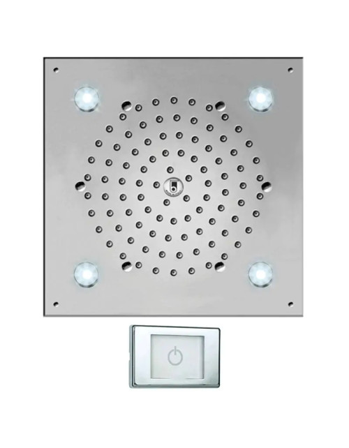 Bossini Cube eingebauter quadratischer Duschkopf mit Farbtherapie I01723000030009