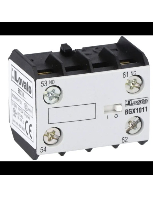 Contacto auxiliar Lovato para mini contactor 1NO+1NC 11BGX1011